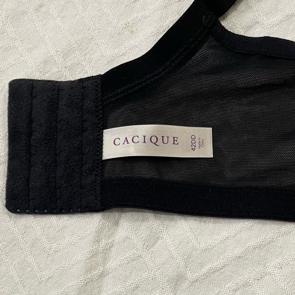 Cacique Balconette Bra 42DD Underwire Black Lace Pink Hearts Sexy Support
NWT - Picture 7 of 9